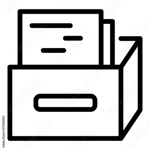 Home office folders icon. Outline home office folders vector icon for web design isolated on white background