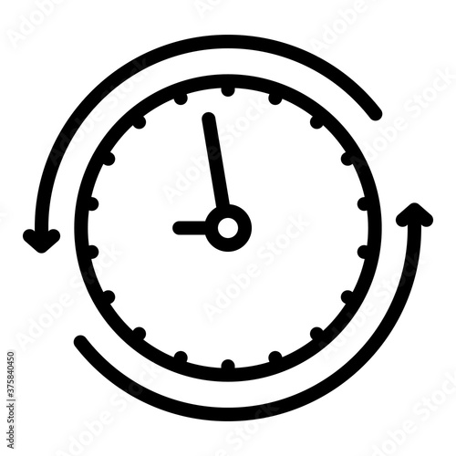 Home work time icon. Outline home work time vector icon for web design isolated on white background
