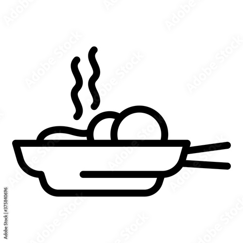 Homemade fried food icon. Outline homemade fried food vector icon for web design isolated on white background