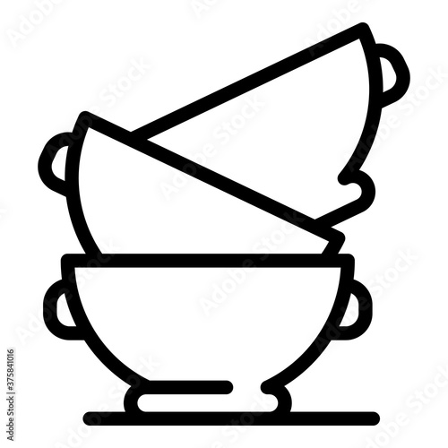 Dirt home bowls icon. Outline dirt home bowls vector icon for web design isolated on white background