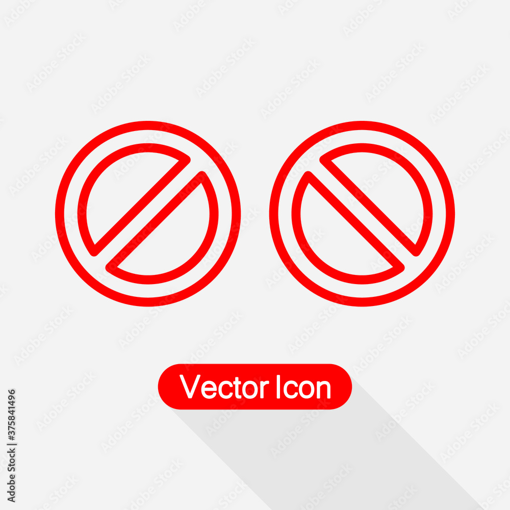 Block Icon Ban Icon Vector Illustration Eps10 Block Icon Ban Icon Vector Illustration Eps10