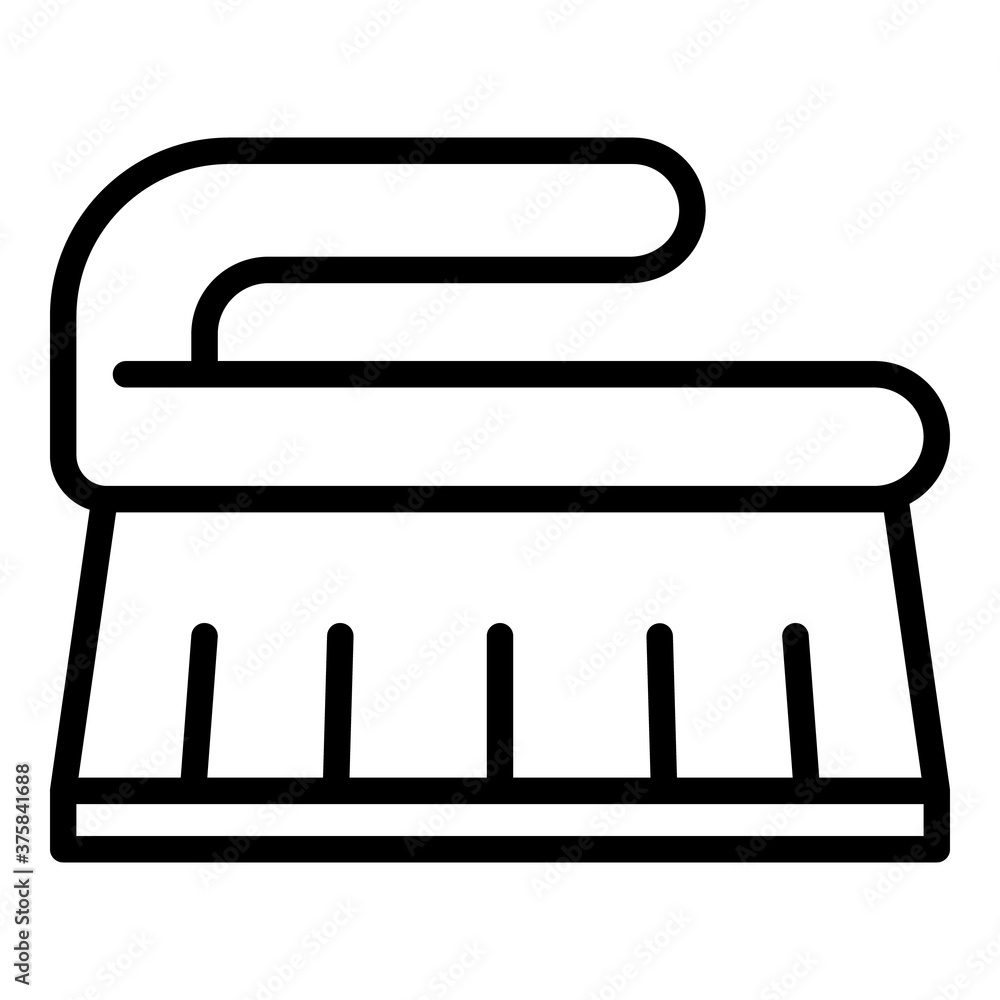 Cleaning brush icon. Outline cleaning brush vector icon for web design isolated on white background Cleaning brush icon. Outline cleaning brush vector icon for web design isolated on white background