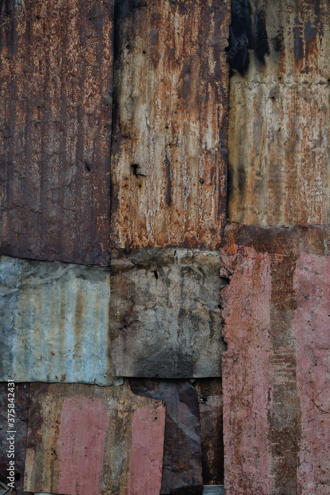 Textures of rust metal sheets Textures of rust metal sheets