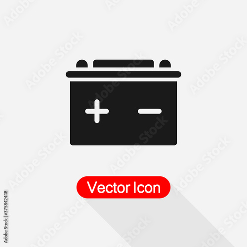  Car Battery Icon Vector Illustration Eps10