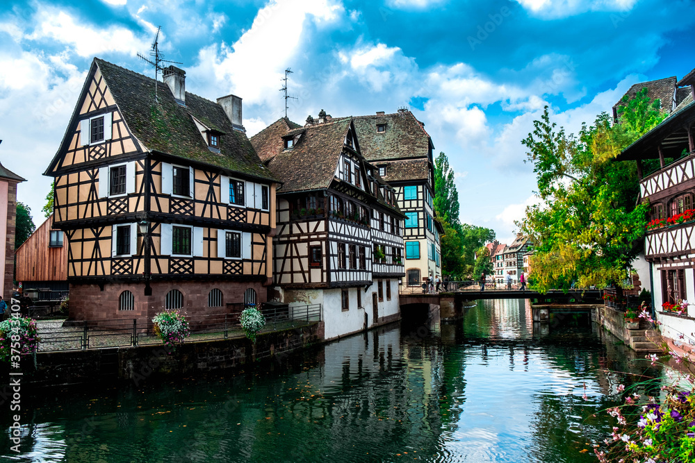A canal of the river Ill in Strasbourg, Alsace, France A canal of the river Ill in Strasbourg, Alsace, France