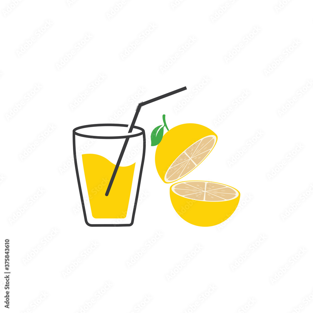 Fresh Lemon icon vector illustration design Fresh Lemon icon vector illustration design