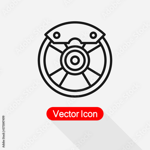 Disc Brake Icon Vector Illustration Eps 10