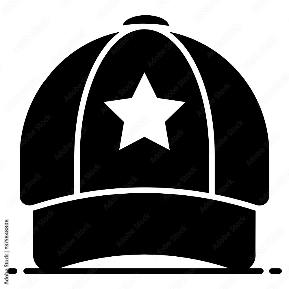 Star on p cap showing concept of cricket cap icon
Star on p cap showing concept of cricket cap icon
