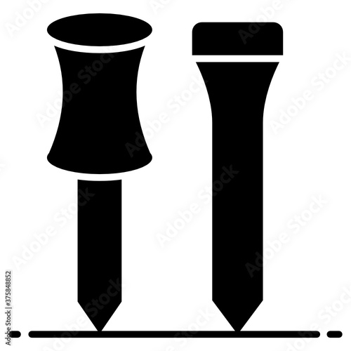 
A golf tee icon in editable design
