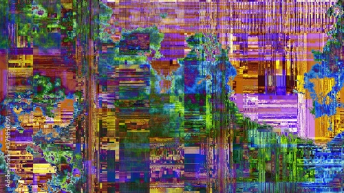 Imitation of a Datamoshing texture.