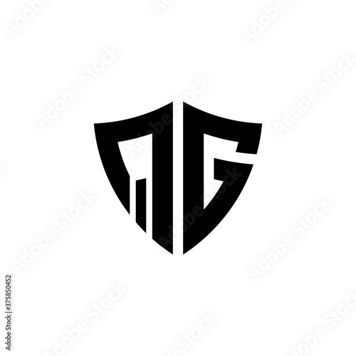 QG monogram logo with shield shape design template Free Download QG monogram logo with shield shape design template - GFXLoad