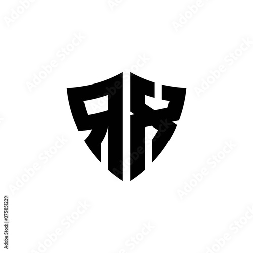 RX monogram logo with shield shape design template