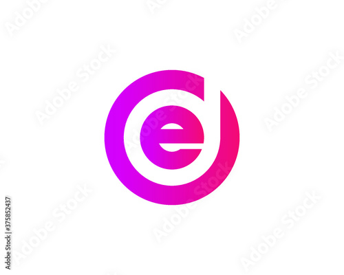DE ED LETTER LOGO DESIGN VECTOR TEMPLATE.
