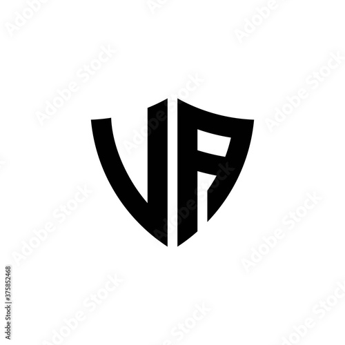 Free Download VA monogram logo with shield shape design template - GFXLoad