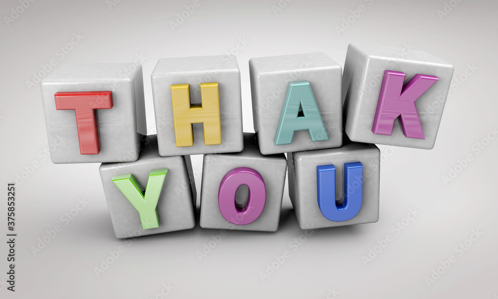 THANK YOU word on white background 3d rendered illustration THANK YOU word on white background 3d rendered illustration