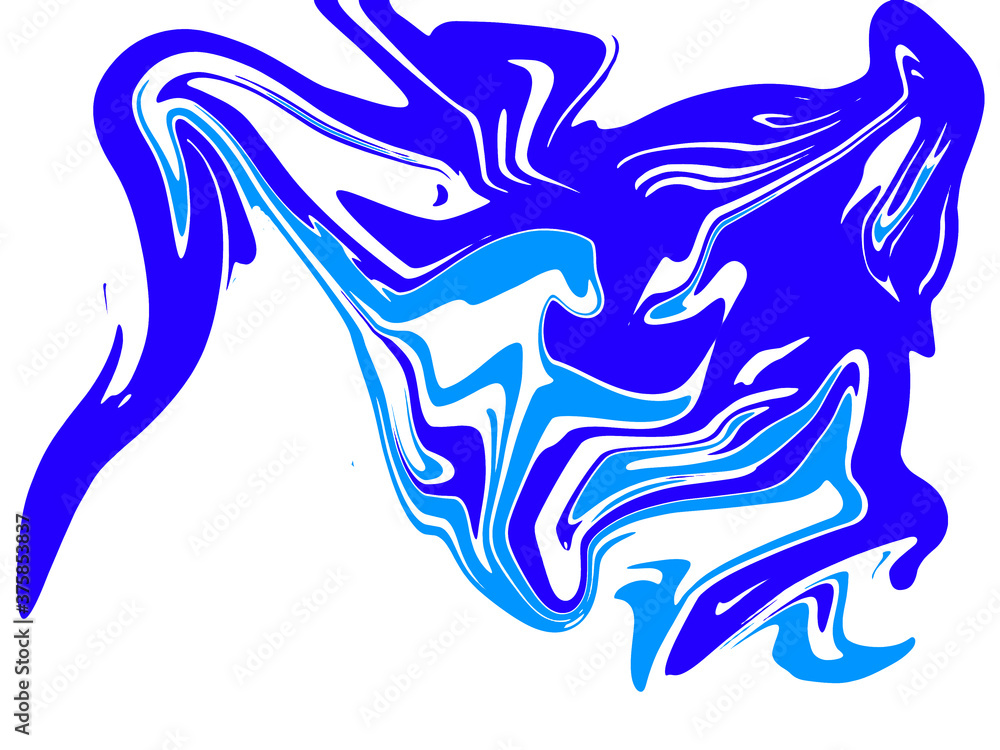 Fototapeta premium light blue and dark blue abstract watercolor pattern luxury fluid liquid color ink on white.