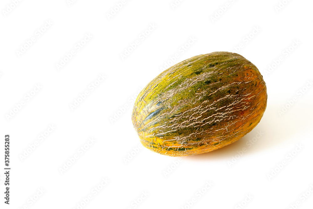 Fresh sweet melon on a white background. Place for text. Fresh sweet melon on a white background. Place for text.