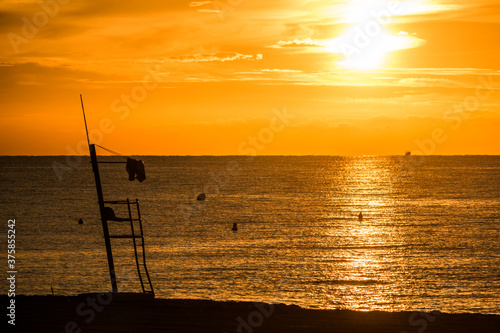 Atardecer en el mar  photo