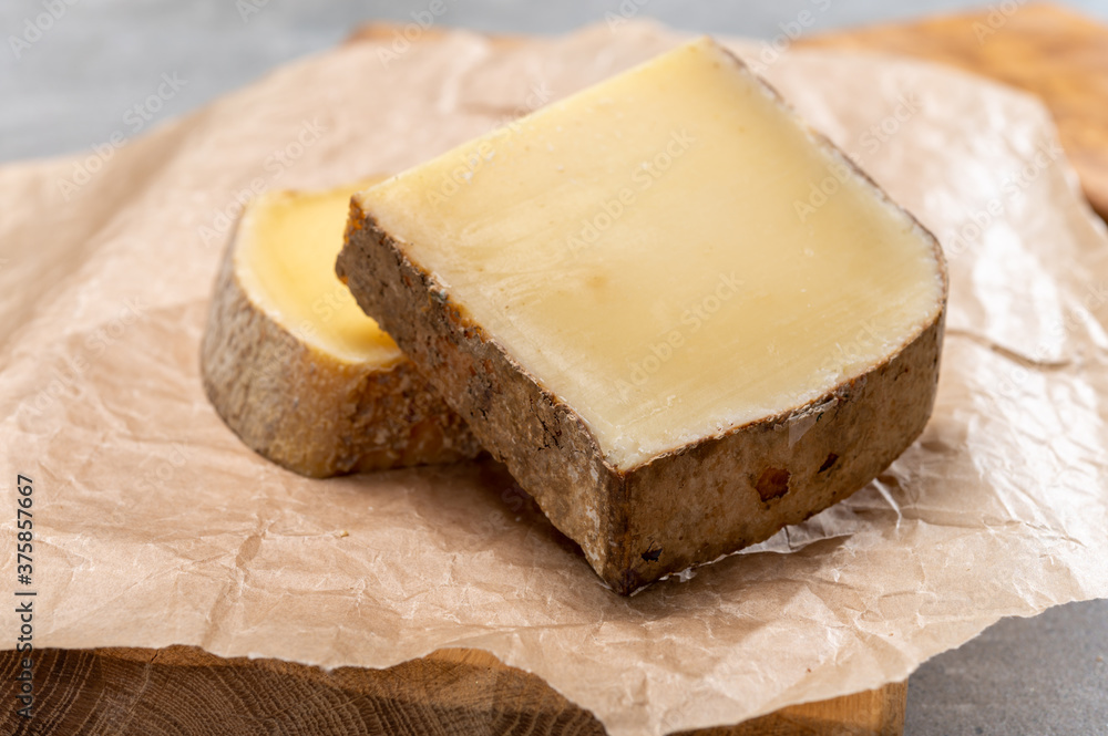 French cheese Comte fruity flavoured Fruite and Vieille Reserve French cheese Comte fruity flavoured Fruite and Vieille Reserve