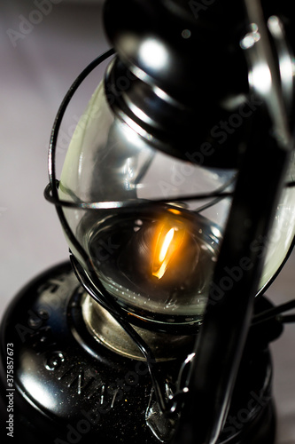 Closeup of a oil lamp