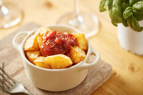 Wallpaper Mural Spicy patatas bravas with herbs tapa Torontodigital.ca