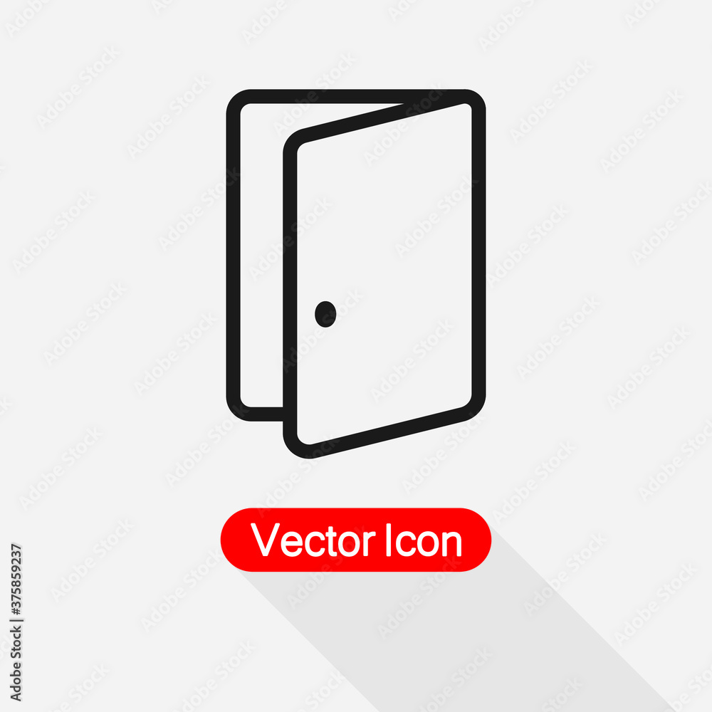 Open Door Icon Vector Illustration Eps10 Open Door Icon Vector Illustration Eps10