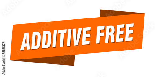additive free banner template. ribbon label sign. sticker