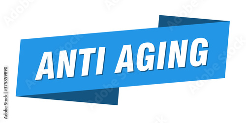 anti aging banner template. ribbon label sign. sticker