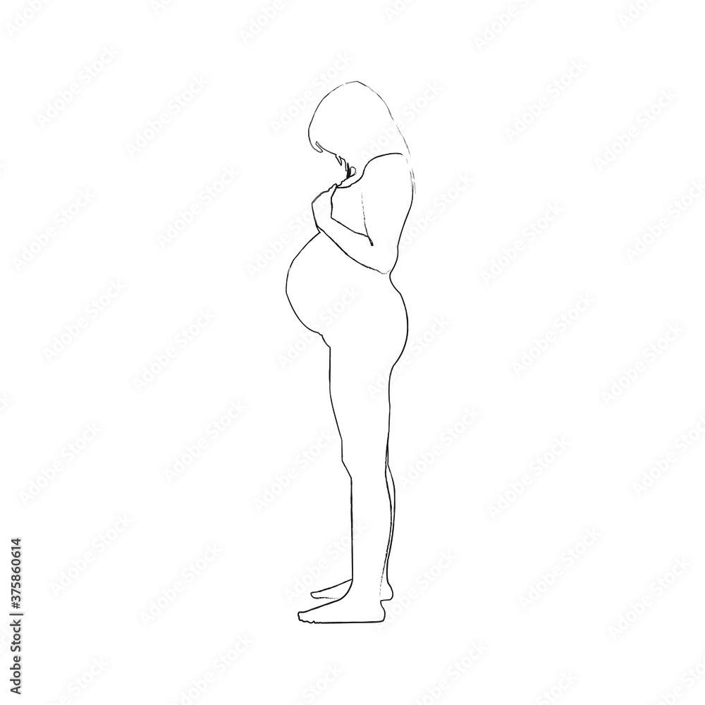 Naklejka premium pregnant woman