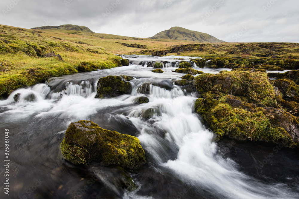 A river flowing rapidly A river flowing rapidly