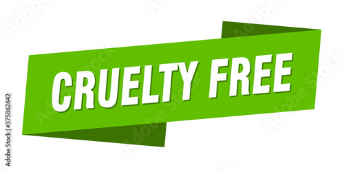 cruelty free banner template. ribbon label sign. sticker