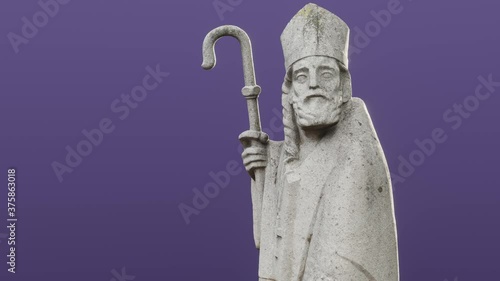 Statue of the parish patron Servatius, Liesing, cg, camera dollies photo