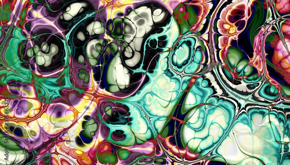 Fototapeta premium Abstract wavy fractal