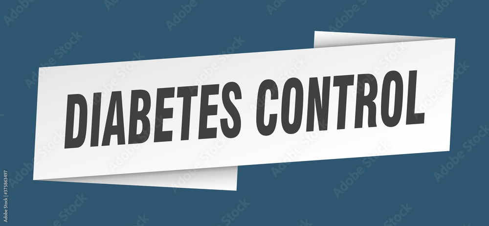 diabetes control banner template. ribbon label sign. sticker