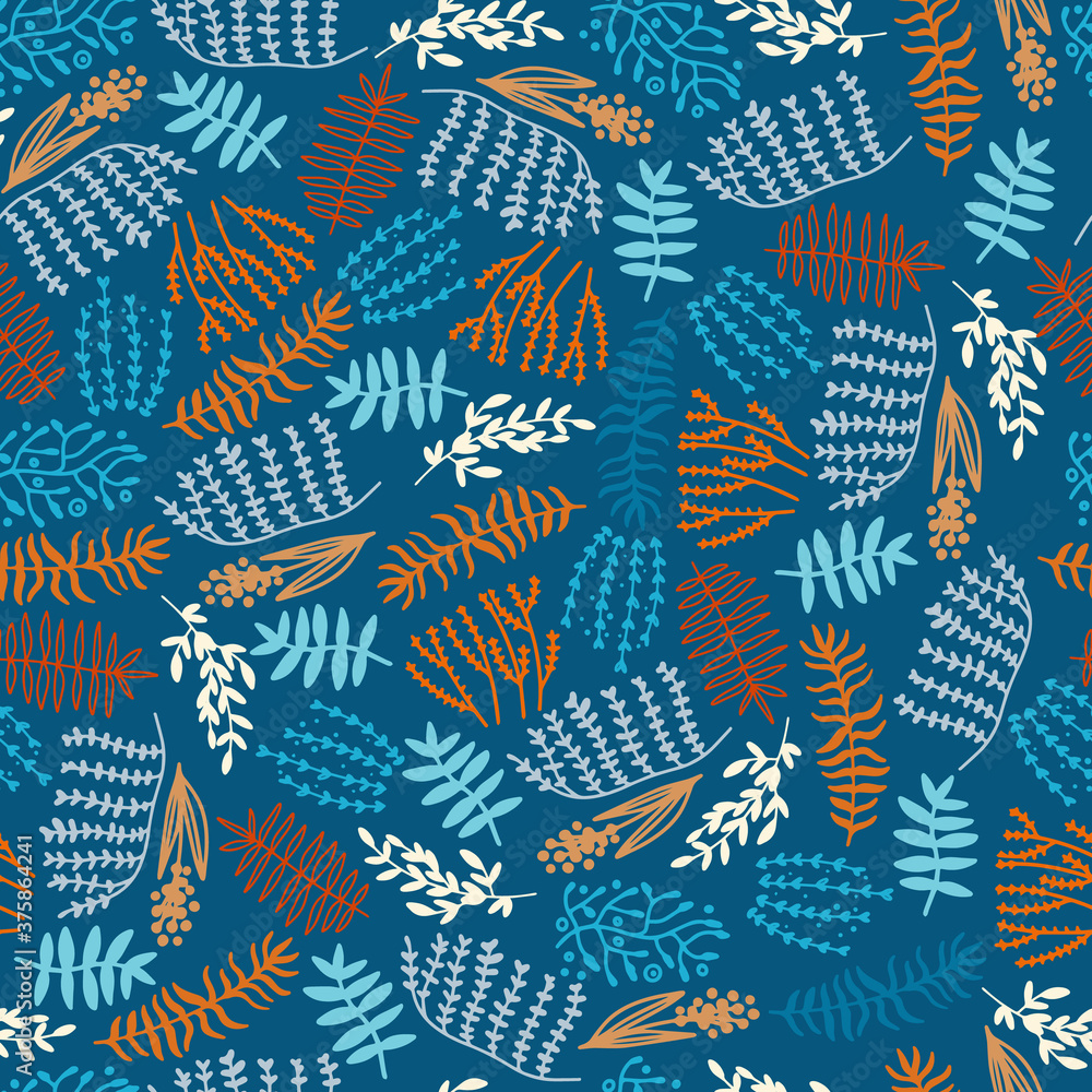 Seamless vector pattern with abstract flower. Doodles are colorful flowers. Template for fabric, paper Seamless vector pattern with abstract flower. Doodles are colorful flowers. Template for fabric, paper