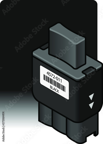 An inkjet ink cartridge - black.