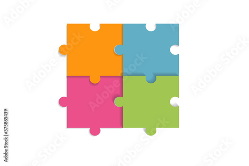 Jigsaw Like working as a team work concept,insert text to space,vector art and illustration.
