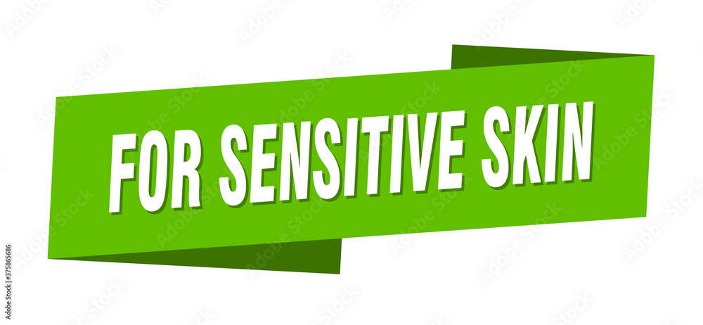 for sensitive skin banner template. ribbon label sign. sticker for sensitive skin banner template. ribbon label sign. sticker