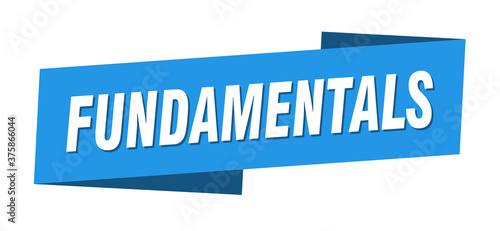 fundamentals banner template. ribbon label sign. sticker