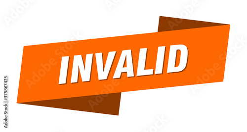 invalid banner template. ribbon label sign. sticker
