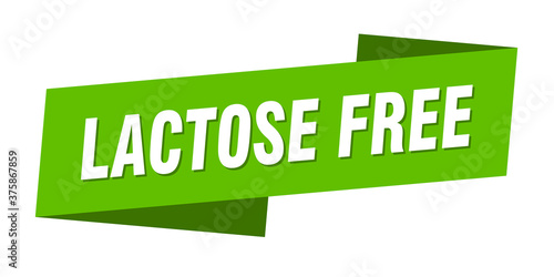 lactose free banner template. ribbon label sign. sticker