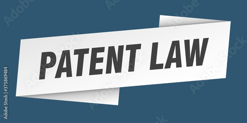 patent law banner template. ribbon label sign. sticker