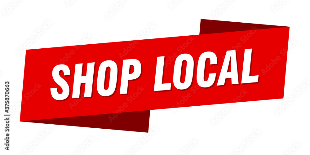 shop local banner template. ribbon label sign. sticker shop local banner template. ribbon label sign. sticker