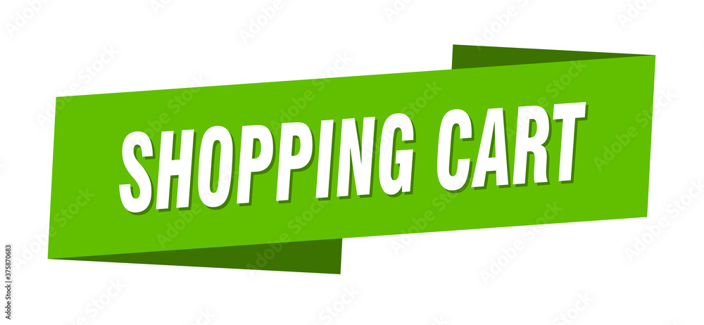shopping cart banner template. ribbon label sign. sticker shopping cart banner template. ribbon label sign. sticker