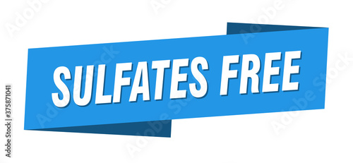 sulfates free banner template. ribbon label sign. sticker
