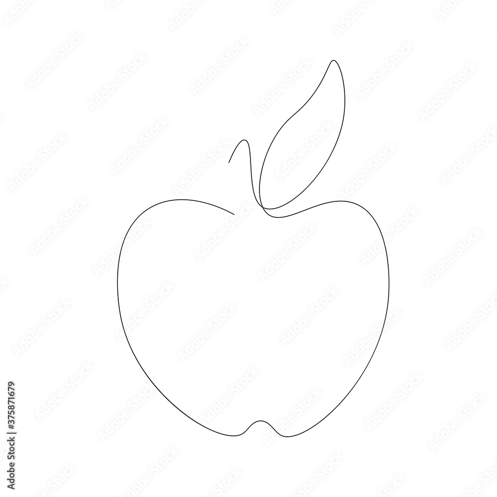 Apple icon on white background, vector illustration Apple icon on white background, vector illustration