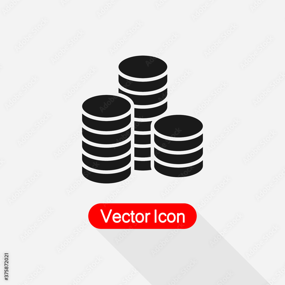 Coins Icon Vector Illustration Eps10 Coins Icon Vector Illustration Eps10
