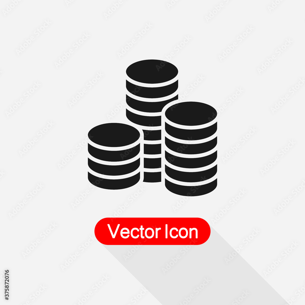 Coins Icon Vector Illustration Eps10 Coins Icon Vector Illustration Eps10