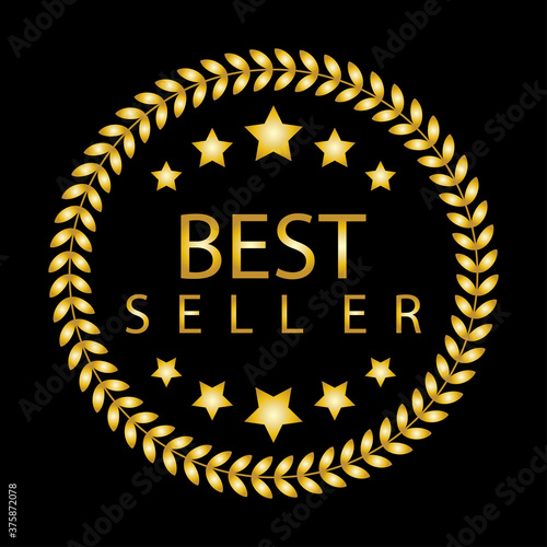 Best seller badge logo concept.