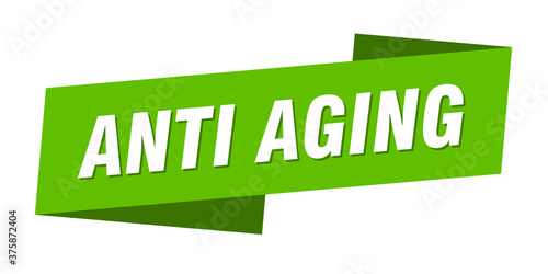 anti aging banner template. ribbon label sign. sticker